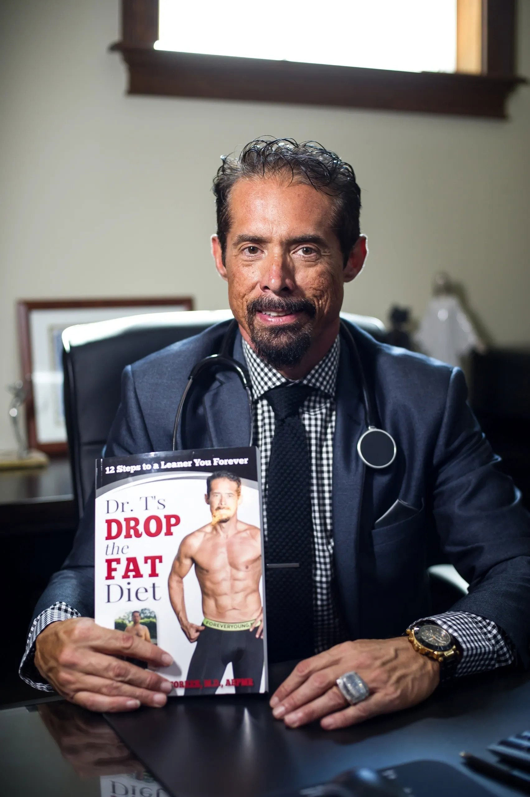 A man holding a book
